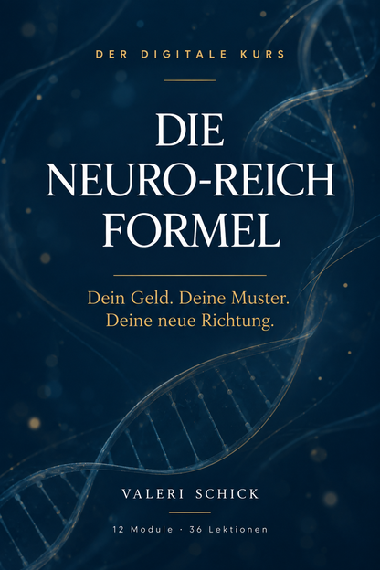 Kurscover Die Neuro-Reich-Formel von Valeri Schick, mit zwölf Modulen und 36 Lektionen.