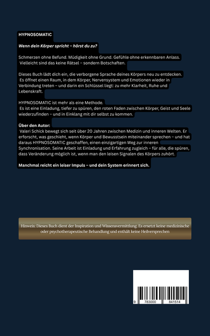 Hypnosomatic - das Buch – Buchcover