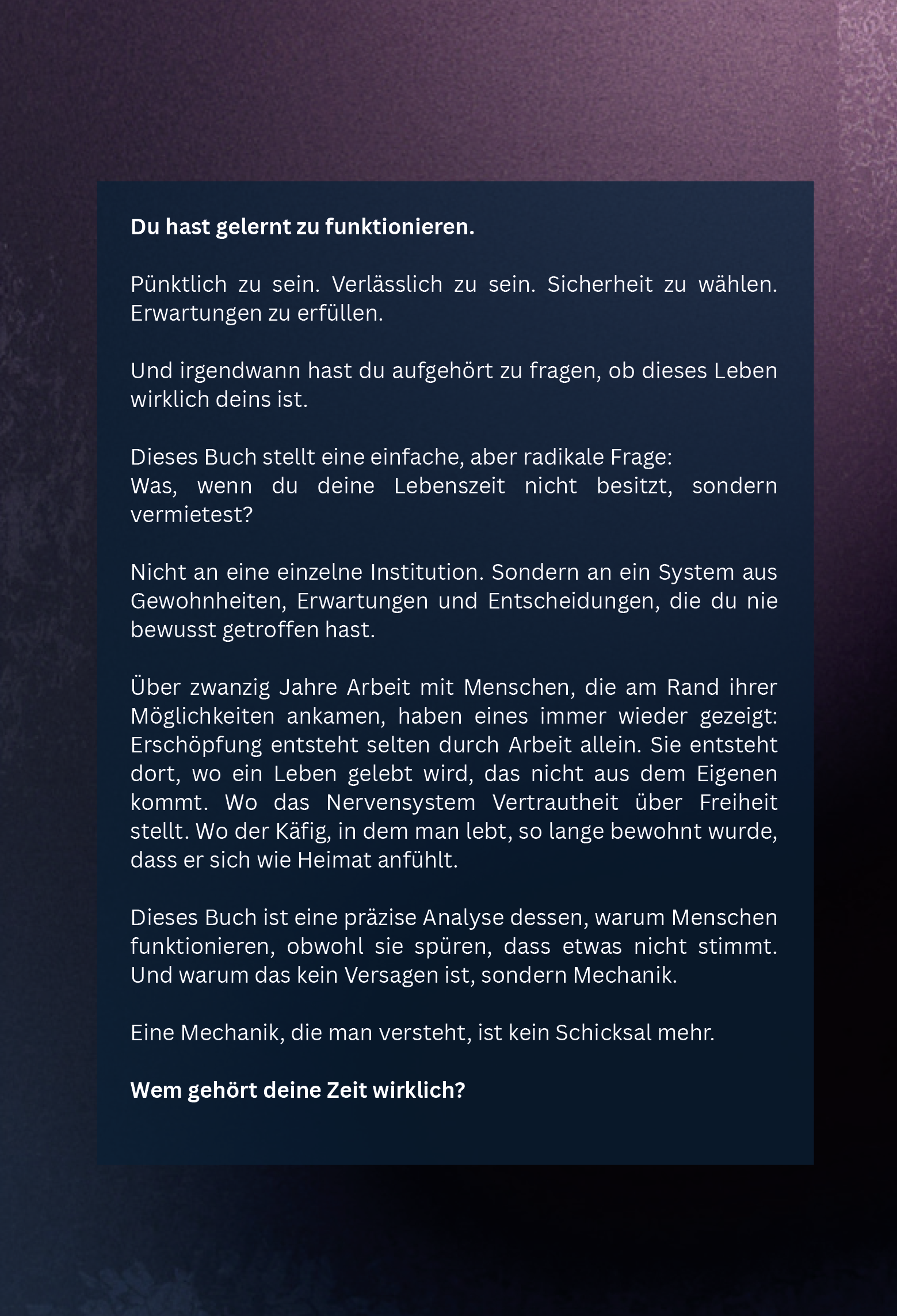 DU BIST NUR GEMIETET: Warum dein Leben nicht dir gehört und was dein Nervensystem längst weiß – Buchcover