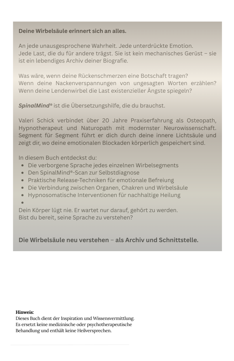 SpinalMind® - Das Buch – Buchcover