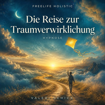 Die Reise zur Traumverwirklichung von Valeri Schick: neues Cover der Audio-Hypnose mit Arbeitsbuch.