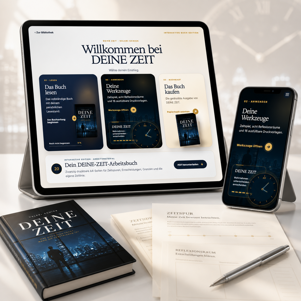 Interaktive Sonderedition DEINE ZEIT mit digitalem Lesebereich, Zeitspiel und Arbeitsmaterial