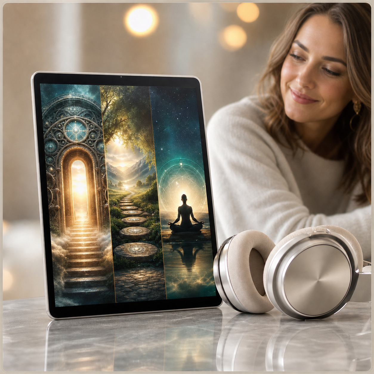 Entdecke deine innere Welt – digitaler Hypnosekurs im edlen Silberrahmen