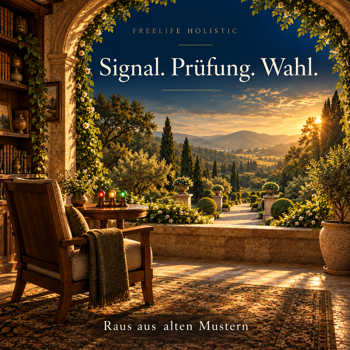 Raus aus alten Mustern – Signal. Prüfung. Wahl.: die Sicherheitszentrale mit drei Ampellichtern.