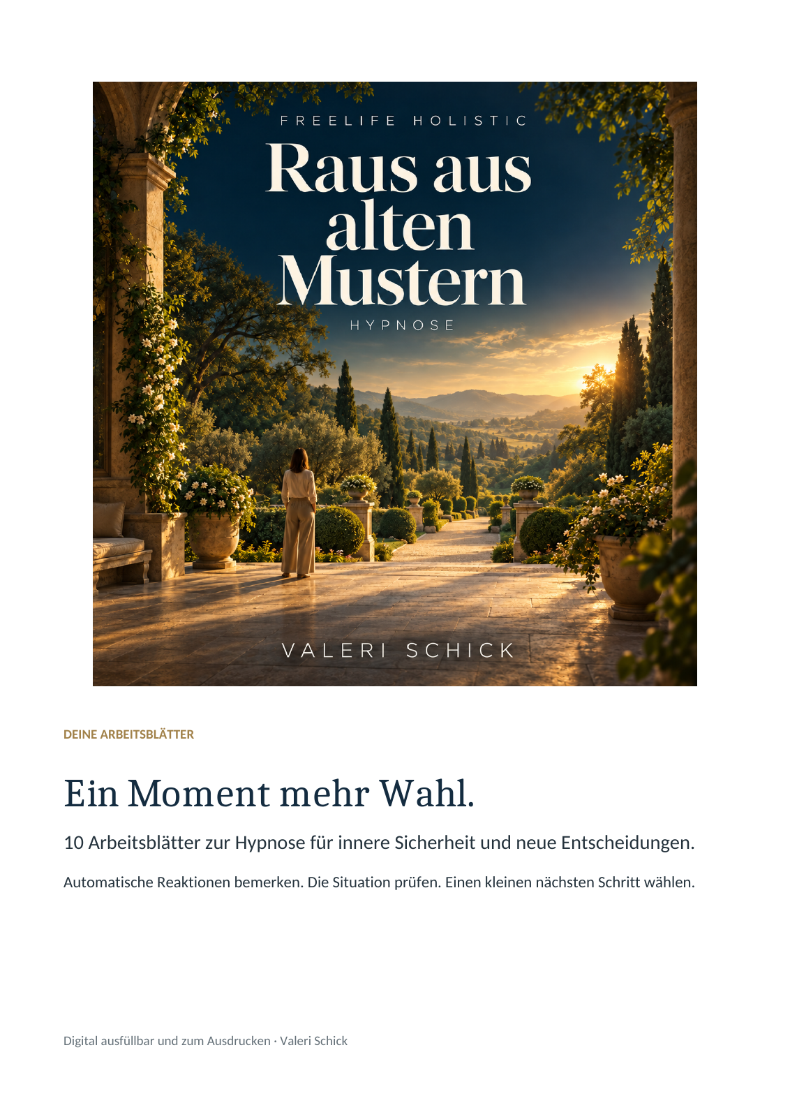 Raus aus alten Mustern – Deckseite der Arbeitsblätter-PDF.