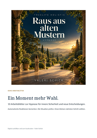 Raus aus alten Mustern – Deckseite der Arbeitsblätter-PDF.