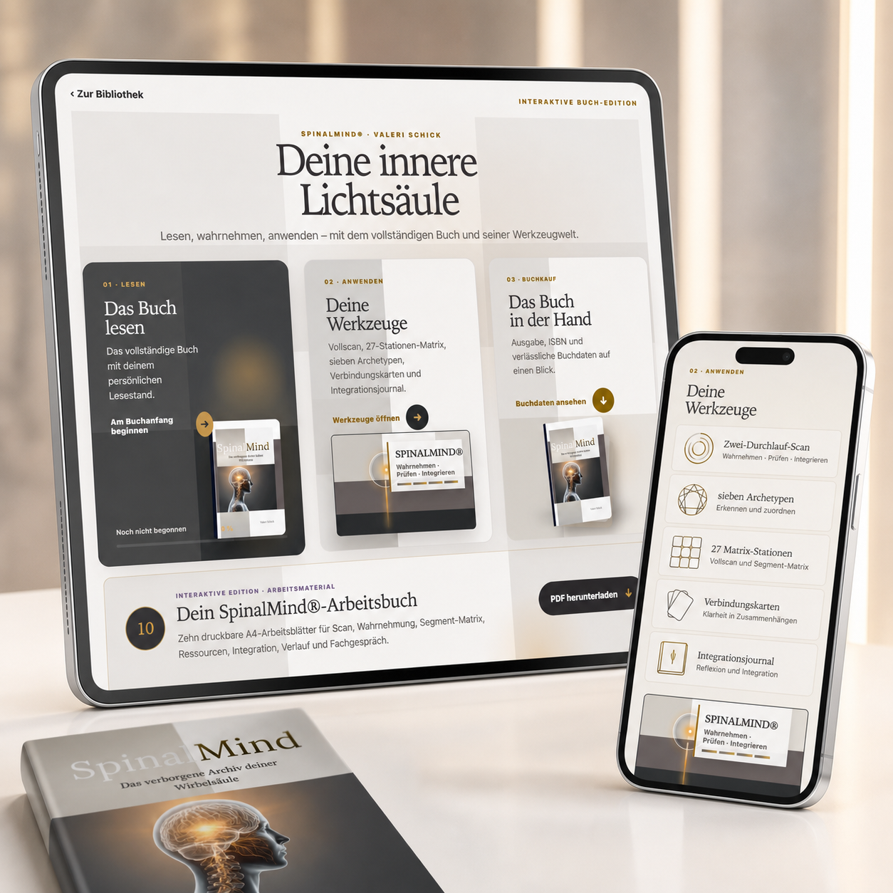 SpinalMind® – Interaktive Sonderedition – Einblick in Reader und interaktive Funktionen