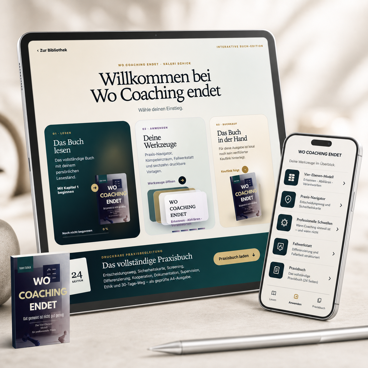 Wo Coaching endet – Interaktive Sonderedition – Einblick in Reader und interaktive Funktionen