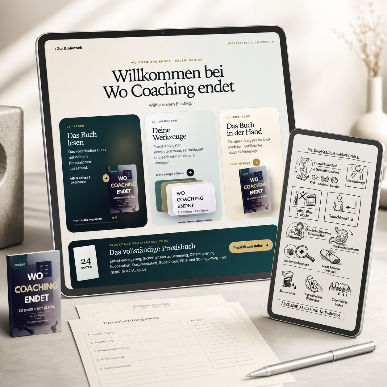 Interaktive Sonderedition Wo Coaching endet mit Reader, Praxis-Navigator und Praxisbuch
